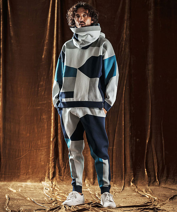 2025 秋冬 先行予約 10月中旬〜下旬入荷予定 ANGENEHM アンゲネーム Jacquard Block Color Snood -Airy Yarn Sweater- atfacc