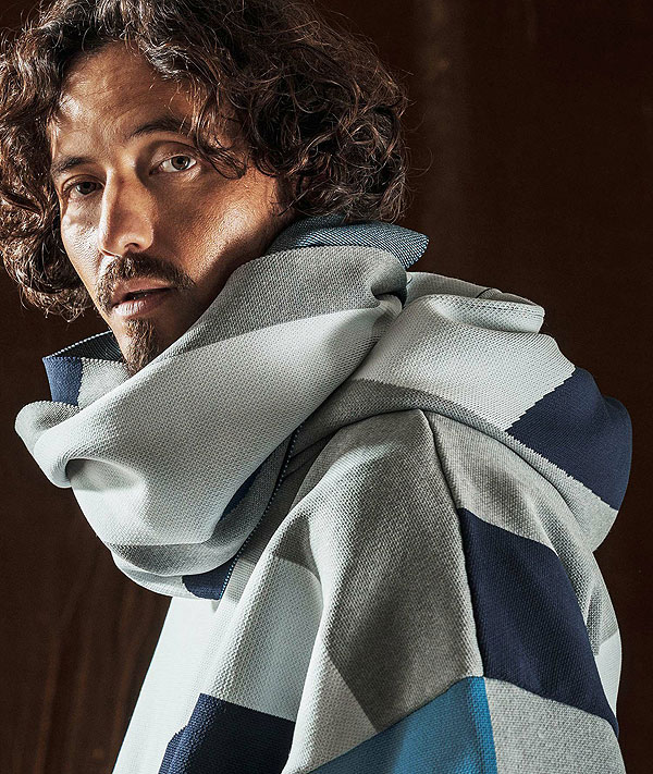 2025 秋冬 先行予約 10月中旬〜下旬入荷予定 ANGENEHM アンゲネーム Jacquard Block Color Snood -Airy Yarn Sweater- atfacc