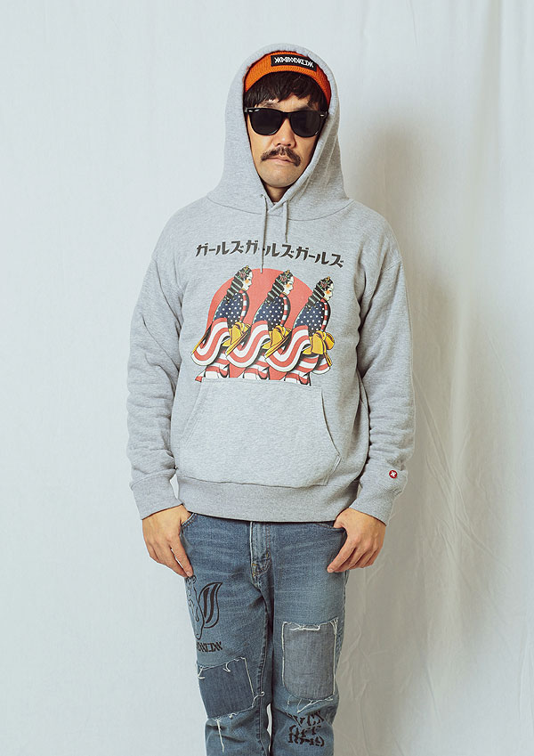 50％OFF SALE セール ANIMALIA アニマリア HOODIE -Geisha- メンズ プルオーバーパーカー atftps