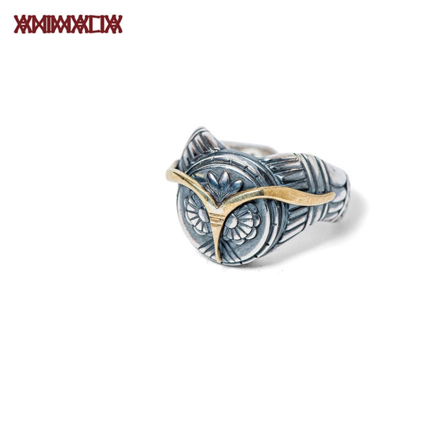ご申し付けるから3週前後で仕立て上げる ANIMALIA アニマリア OWL-Ring-SILVER925xBRASS メンズ 輪っか 貨物輸送無料 取り止める不可 atfacc