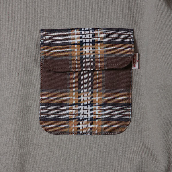 2025 秋冬 先行予約 10月〜11月入荷予定 ANIMALIA アニマリア 8.1oz US  Cotton L/S -CHECK POCKET キャンセル不可 atftps