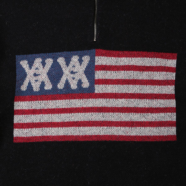 ANIMALIA アニマリア Half Zip Knit -AA Flag メンズ ニット 送料無料 atftps