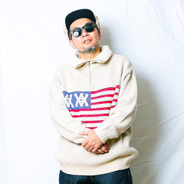 ANIMALIA アニマリア Half Zip Knit -AA Flag メンズ ニット 送料無料 atftps