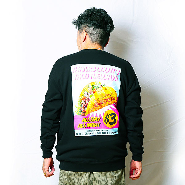 2025 秋冬 先行予約 11月〜12月入荷予定 ANIMALIA アニマリア 10oz Crew Sweat(loop terry) -TACO TUESDAY キャンセル不可 atftps