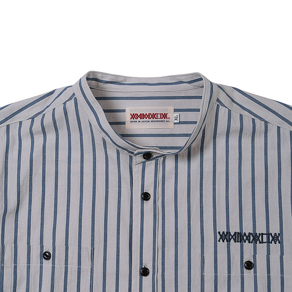 40％OFF SALE セール ANIMALIA アニマリア STAND COLLAR SHIRTS - Stripe メンズ シャツ 送料無料 atftps_12