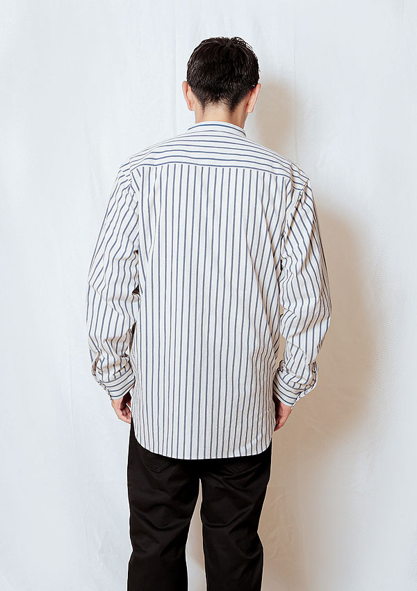 40％OFF SALE セール ANIMALIA アニマリア STAND COLLAR SHIRTS - Stripe メンズ シャツ 送料無料 atftps_2