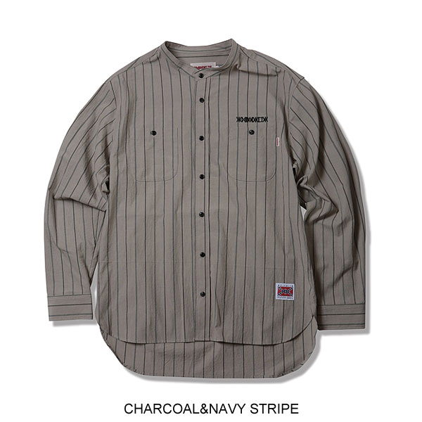 40％OFF SALE セール ANIMALIA アニマリア STAND COLLAR SHIRTS - Stripe メンズ シャツ 送料無料 atftps_5