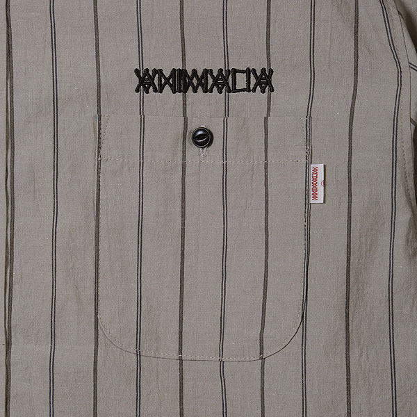 40％OFF SALE セール ANIMALIA アニマリア STAND COLLAR SHIRTS - Stripe メンズ シャツ 送料無料 atftps_7
