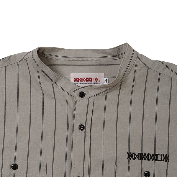 40％OFF SALE セール ANIMALIA アニマリア STAND COLLAR SHIRTS - Stripe メンズ シャツ 送料無料 atftps_8
