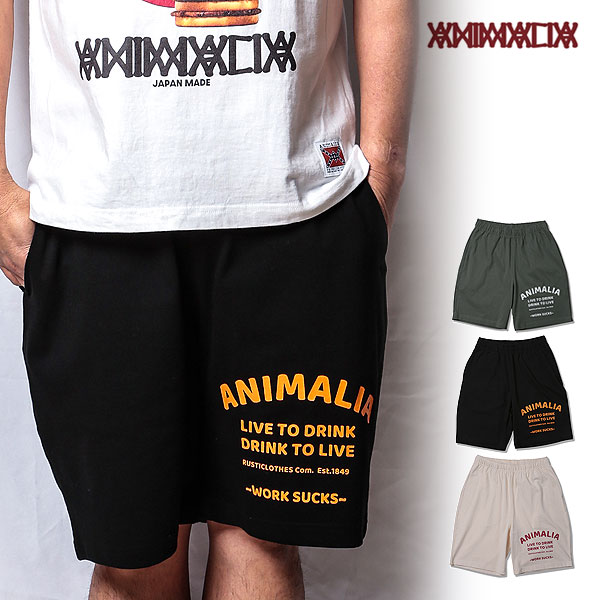 30％OFF SALE セール ANIMALIA アニマリア HEAVY OZ. EAZY SHORTS - WORK SUCKS メンズ ショートパンツ atfptsの通販は