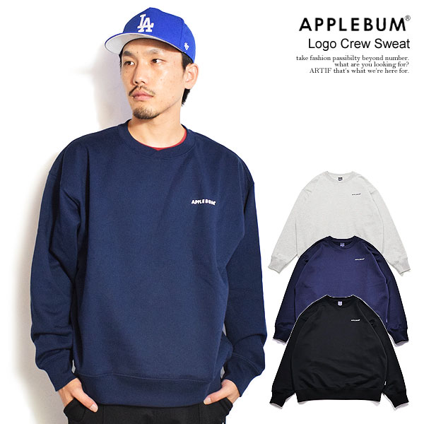 APPLEBUM アップルバム Logo Crew Sweat メンズ スウェット トレーナー ヘビーウェイト 17オンス 送料無料 ストリート atftps