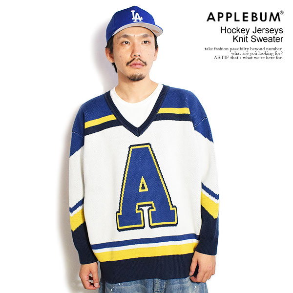 APPLEBUM アップルバム Hockey Jerseys Knit Sweater メンズ ニット セーター ホッケーシャツ 送料無料 ストリート atftps