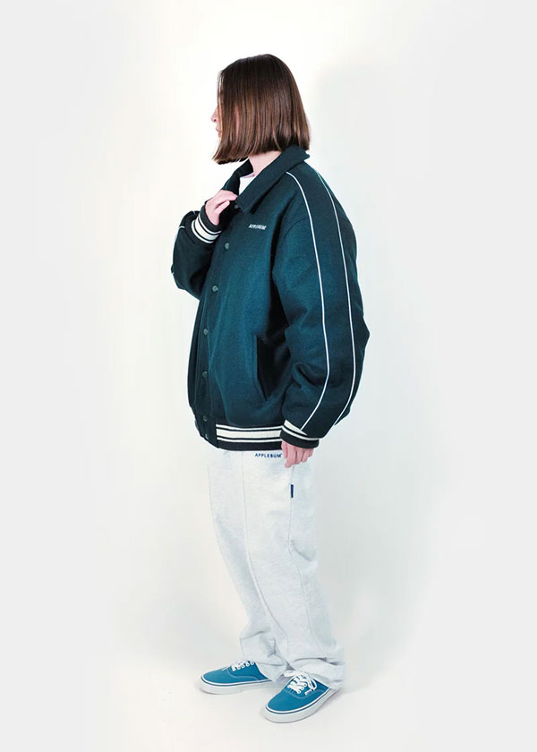 APPLEBUM アップルバム Collared Melton Stadium Jacket メンズ ジャケット スタジャン メルトン 送料無料 ストリート atfjkt
