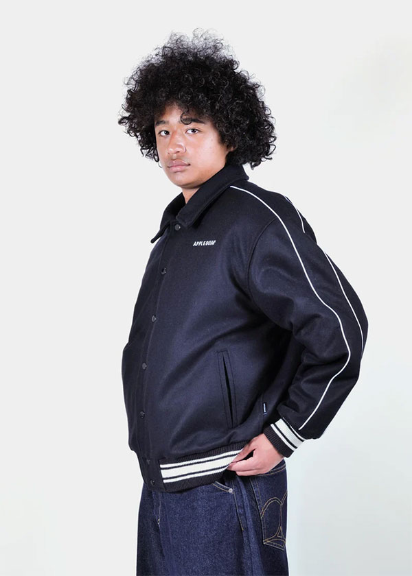 APPLEBUM アップルバム Collared Melton Stadium Jacket メンズ ジャケット スタジャン メルトン 送料無料 ストリート atfjkt