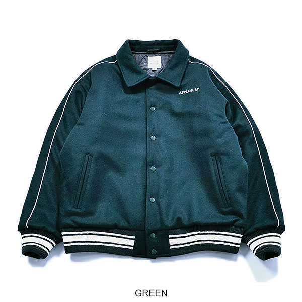 APPLEBUM アップルバム Collared Melton Stadium Jacket メンズ ジャケット スタジャン メルトン 送料無料 ストリート atfjkt