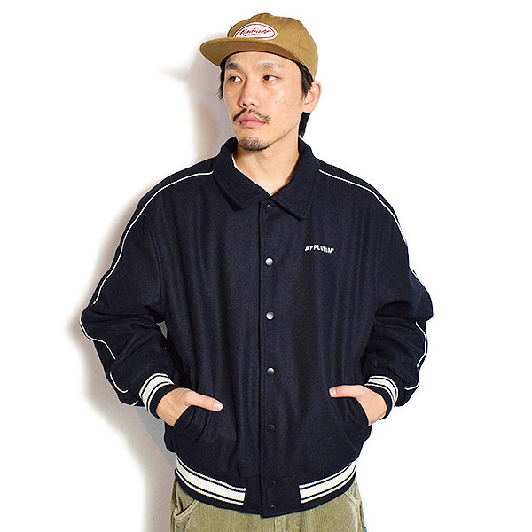 APPLEBUM アップルバム Collared Melton Stadium Jacket メンズ ジャケット スタジャン メルトン 送料無料 ストリート atfjkt