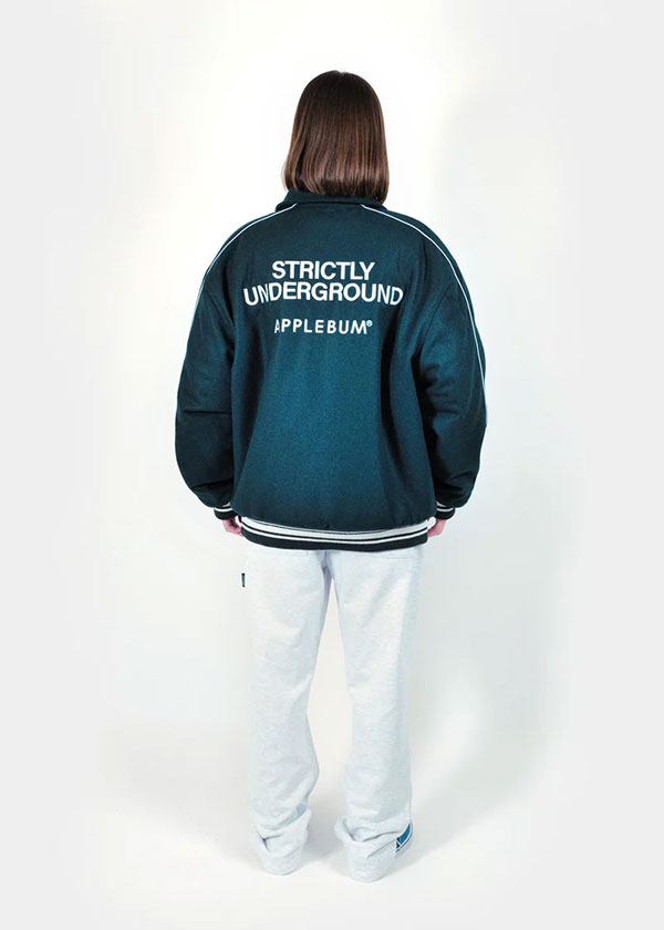 APPLEBUM アップルバム Collared Melton Stadium Jacket メンズ ジャケット スタジャン メルトン 送料無料 ストリート atfjkt