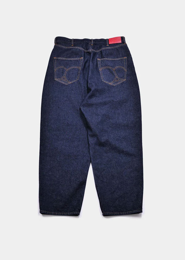 APPLEBUM アップルバム “Selena” Wide Tapered Denim Pants (One Wash) メンズ パンツ デニムパンツ ワイドシルエット atfpts