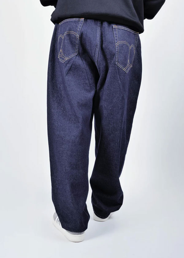 APPLEBUM アップルバム “Selena” Wide Tapered Denim Pants (One Wash) メンズ パンツ デニムパンツ ワイドシルエット atfpts