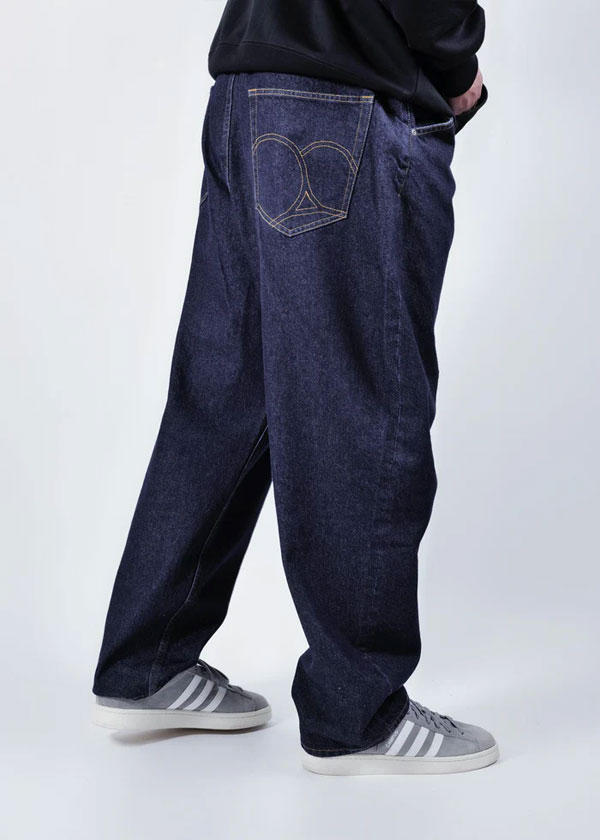 APPLEBUM アップルバム “Selena” Wide Tapered Denim Pants (One Wash) メンズ パンツ デニムパンツ ワイドシルエット atfpts