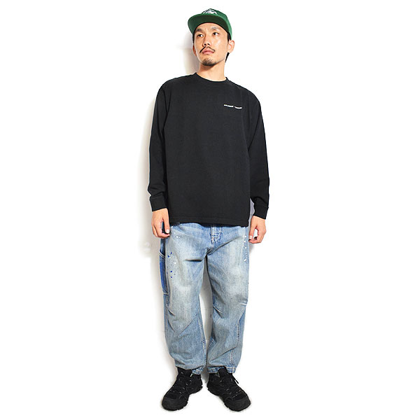 APPLEBUM アップルバム Logo L/S T-shirt -BLACK- 12oz メンズ Tシャツ 長袖 ロンT ヘビーオンス 送料無料 ストリート atftps