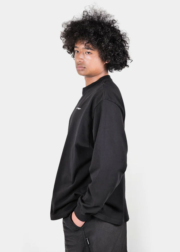 APPLEBUM アップルバム Logo L/S T-shirt -BLACK- 12oz メンズ Tシャツ 長袖 ロンT ヘビーオンス 送料無料 ストリート atftps