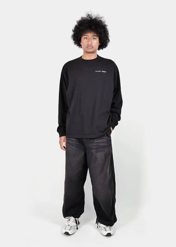 APPLEBUM アップルバム Logo L/S T-shirt -BLACK- 12oz メンズ Tシャツ 長袖 ロンT ヘビーオンス 送料無料 ストリート atftps
