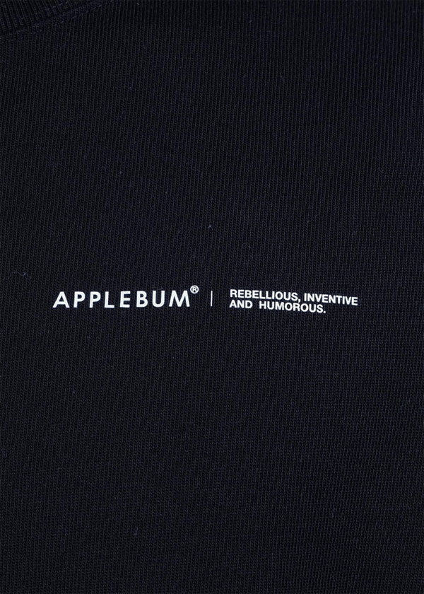 APPLEBUM アップルバム Logo L/S T-shirt -BLACK- 12oz メンズ Tシャツ 長袖 ロンT ヘビーオンス 送料無料 ストリート atftps