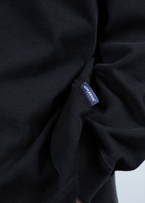 APPLEBUM アップルバム Logo L/S T-shirt -BLACK- 12oz メンズ Tシャツ 長袖 ロンT ヘビーオンス 送料無料 ストリート atftps