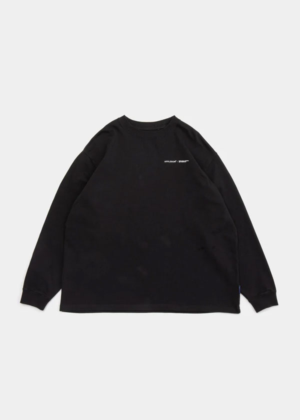 APPLEBUM アップルバム Logo L/S T-shirt -BLACK- 12oz メンズ Tシャツ 長袖 ロンT ヘビーオンス 送料無料 ストリート atftps