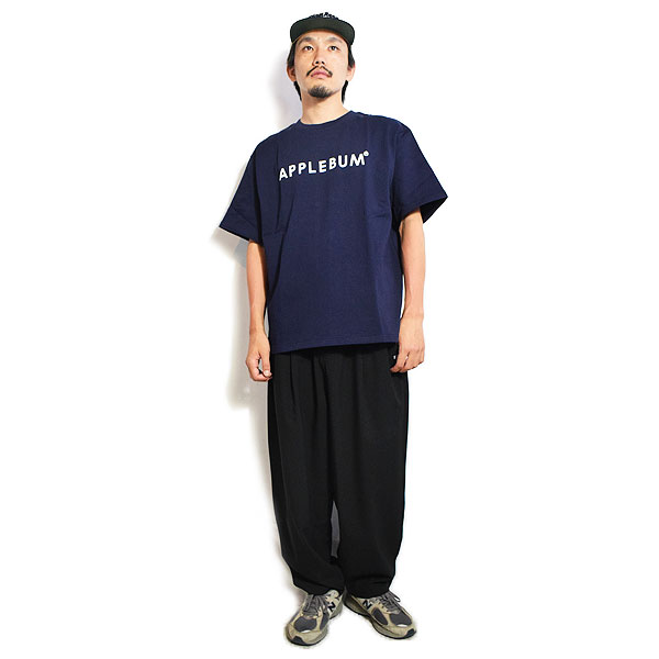 APPLEBUM アップルバム “APPLEBUM” T-shirt 12oz -NAVY- メンズ Tシャツ 半袖 ヘビーオンス 送料無料 ストリート atftps