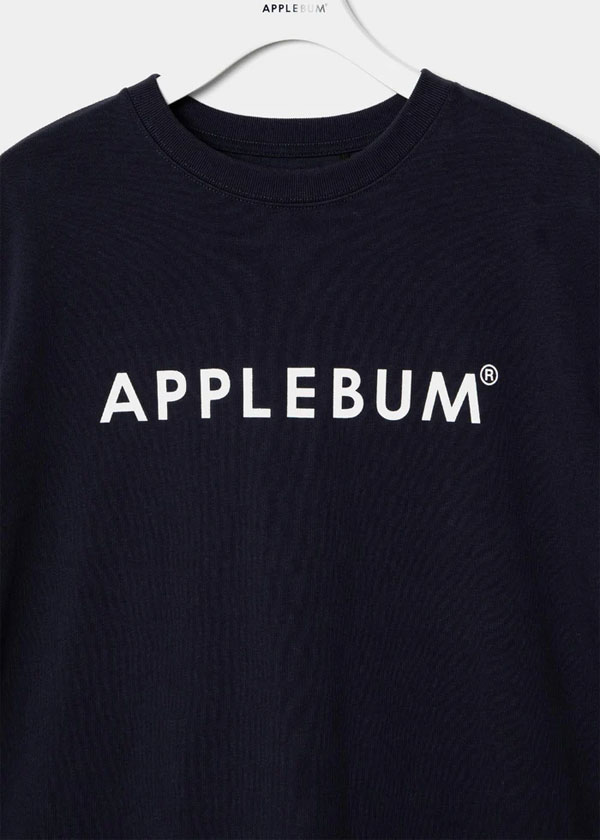 APPLEBUM アップルバム “APPLEBUM” T-shirt 12oz -NAVY- メンズ Tシャツ 半袖 ヘビーオンス 送料無料 ストリート atftps