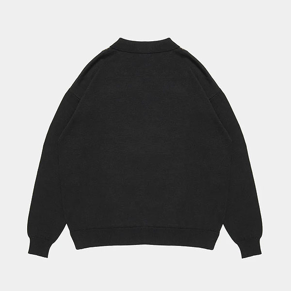 30％OFF SALE セール APPLEBUM アップルバム Knit Polo Shirt -BLACK- メンズ シャツ ポロシャツ ニットシャツ ニットポロ atftps
