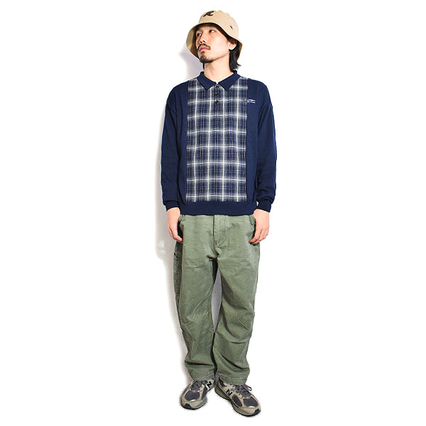 30％OFF SALE セール APPLEBUM アップルバム Knit Polo Shirt -NAVY- メンズ シャツ ポロシャツ ニットシャツ ニットポロ atftps