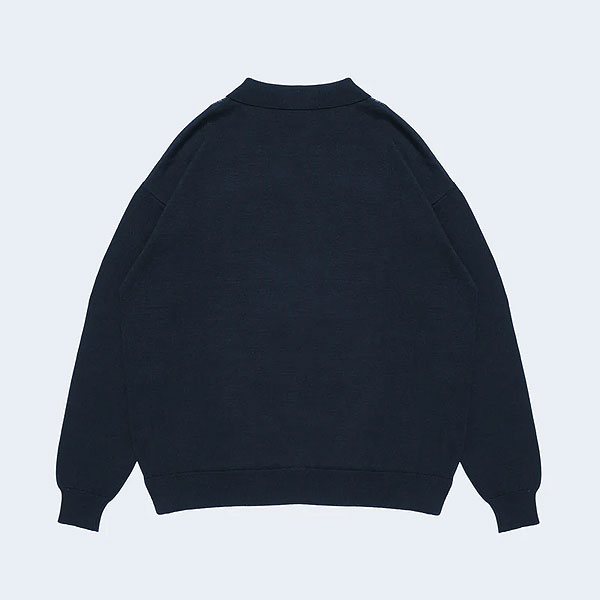 30％OFF SALE セール APPLEBUM アップルバム Knit Polo Shirt -NAVY- メンズ シャツ ポロシャツ ニットシャツ ニットポロ atftps