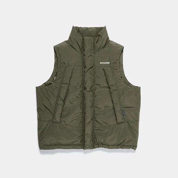 APPLEBUM アップルバム Innercotton Vest -KHAKI- メンズ ベスト 中綿ベスト スタンドカラー atfjkt