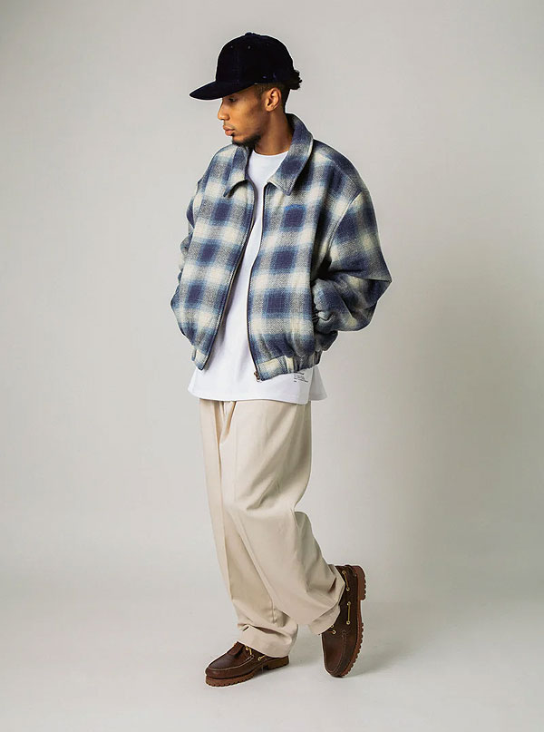 30％OFF SALE セール APPLEBUM アップルバム Ombre Check Jacket -NAVY/WHITE- メンズ ジャケット 中綿ジャケット atfjkt