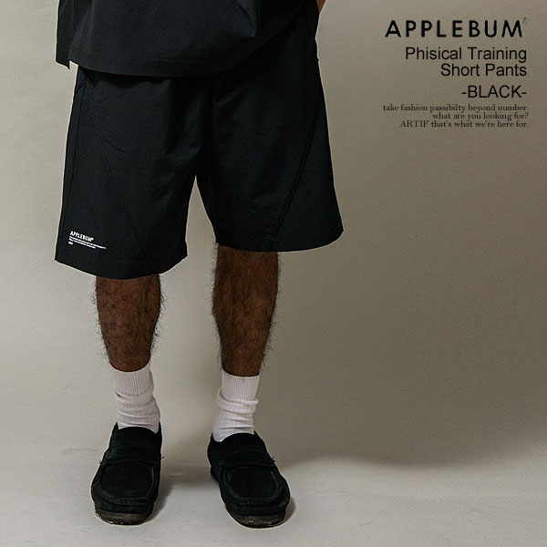 APPLEBUM アップルバム Phisical Training Short Pants -BLACK- メンズ パンツ ショートパンツ ショーツ ナイロンショーツ atfpts