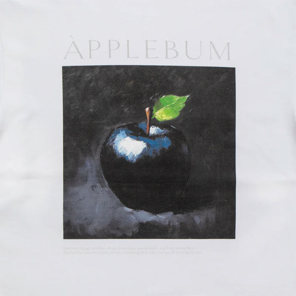 APPLEBUM アップルバム "BLACK APPLE" T-SHIRT 12oz -WHITE- メンズ Tシャツ 半袖 ヘビーオンス 送料無料 ストリート atftps