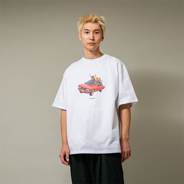APPLEBUM アップルバム "Bassline Cruisers" T-SHIRT 12oz -WHITE- メンズ Tシャツ 半袖 ヘビーオンス 送料無料 atftps