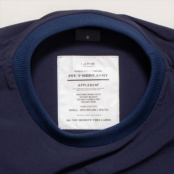 APPLEBUM アップルバム Phisical Training T-shirt -NAVY- メンズ Tシャツ 半袖 ナイロンTシャツ 送料無料 ストリート atftps