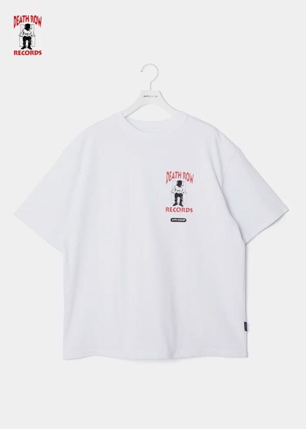 APPLEBUM アップルバム “DEATH ROW RECORDS” T-shirt 12oz -WHITE- Tシャツ 半袖 ヘビーオンス Death Row Records atftps