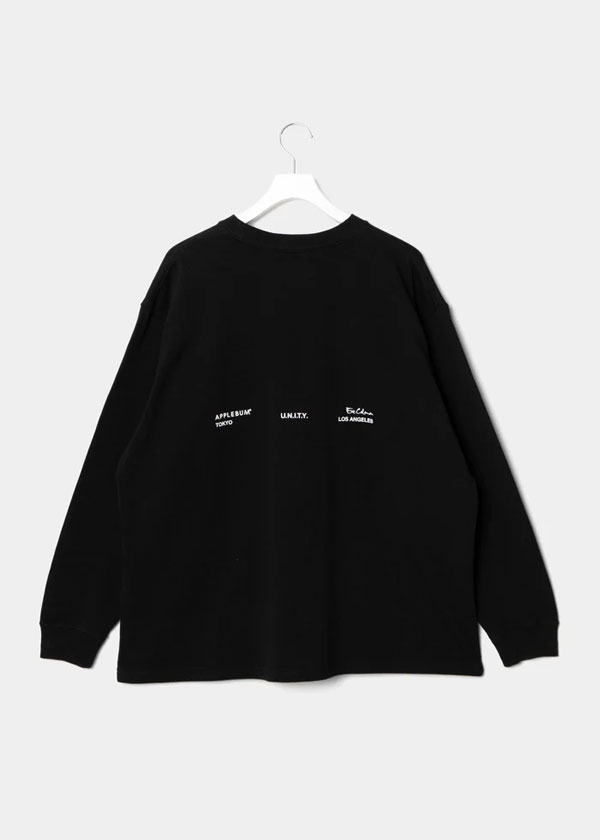 APPLEBUM アップルバム “ERIC COLEMAN” L/S T SHIRT-MV2 12oz -BLACK- メンズ Tシャツ 長袖 ロンT ヘビーオンス atftps