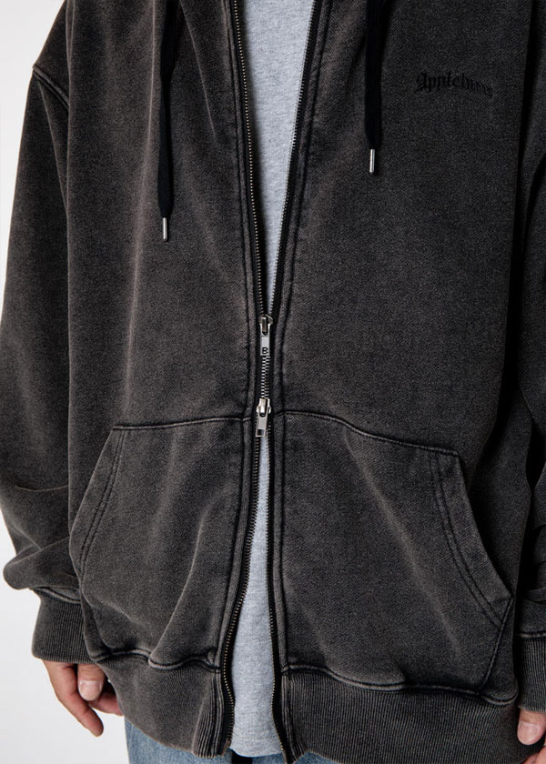 APPLEBUM アップルバム Vintage Z/U Sweat Parka メンズ パーカー ジップアップパーカー スウェット ピグメント加工 atftps_3