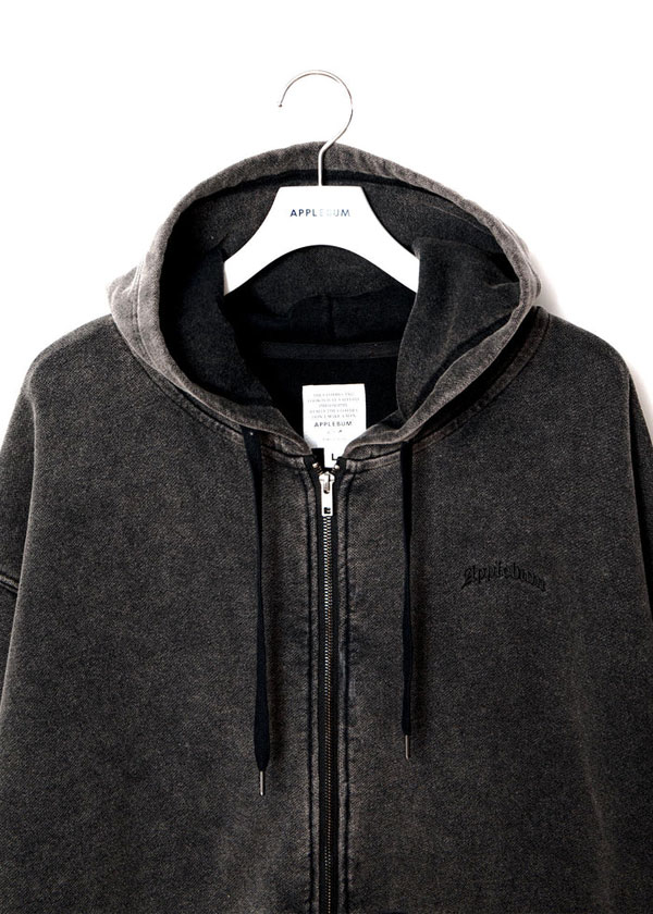 APPLEBUM アップルバム Vintage Z/U Sweat Parka メンズ パーカー ジップアップパーカー スウェット ピグメント加工 atftps_5