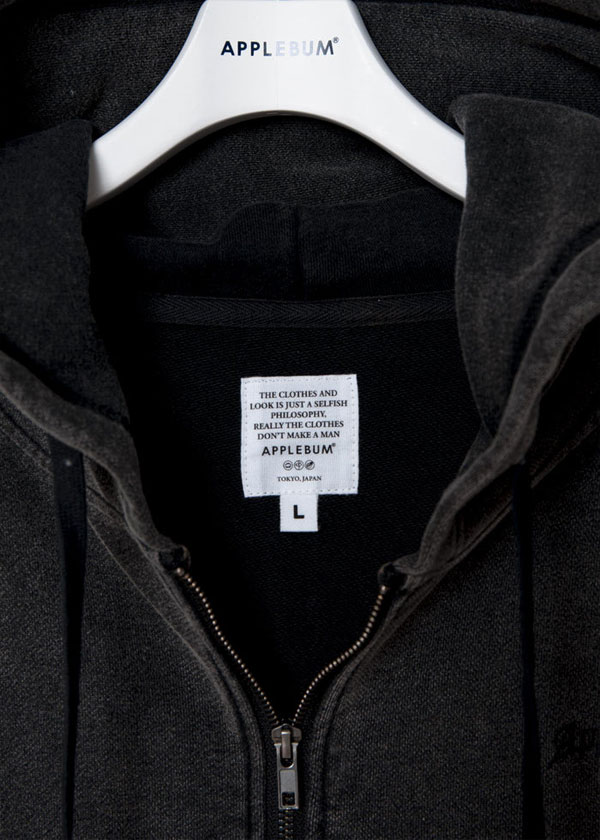 APPLEBUM アップルバム Vintage Z/U Sweat Parka メンズ パーカー ジップアップパーカー スウェット ピグメント加工 atftps_8