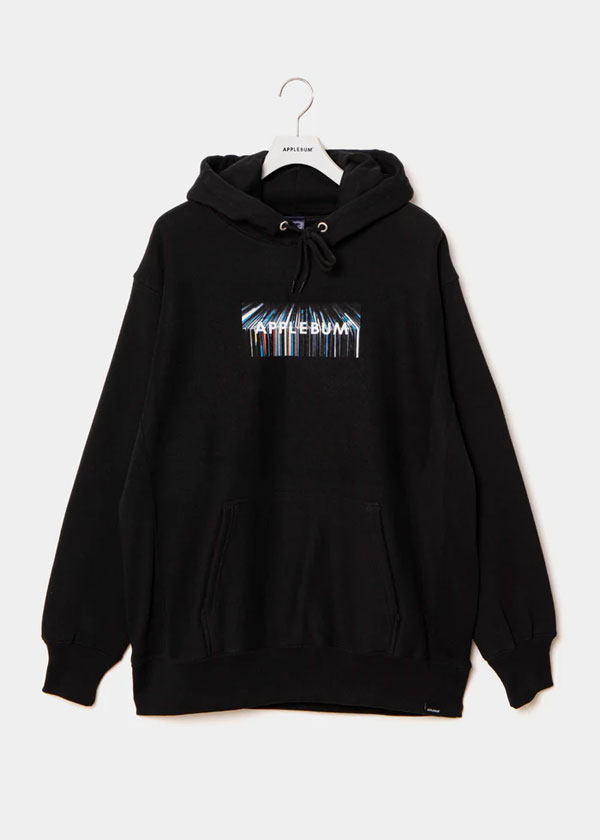 APPLEBUM アップルバム “Vinyl Box Logo” Sweat Parka -BLACK- メンズ パーカー プルオーバー スウェット ヘビーウェイト atftps