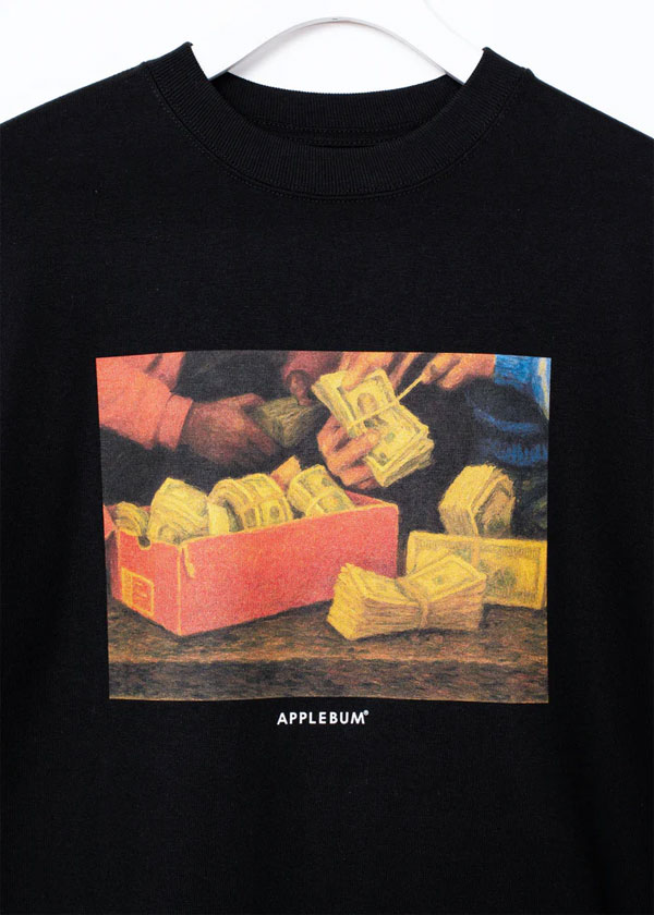 APPLEBUM アップルバム “N.S.B.” T-shirt 12oz -BLACK- メンズ Tシャツ 半袖 ヘビーオンス 送料無料 ストリート atftps