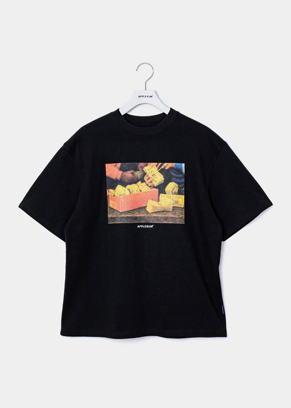 APPLEBUM アップルバム “N.S.B.” T-shirt 12oz -BLACK- メンズ Tシャツ 半袖 ヘビーオンス 送料無料 ストリート atftps