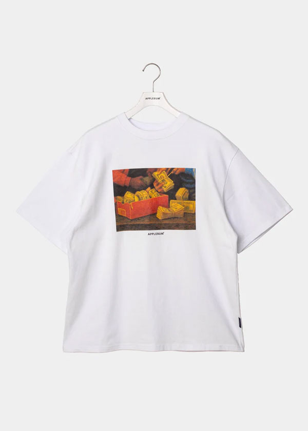 APPLEBUM アップルバム “N.S.B.” T-shirt 12oz -WHITE- メンズ Tシャツ 半袖 ヘビーオンス 送料無料 ストリート atftps